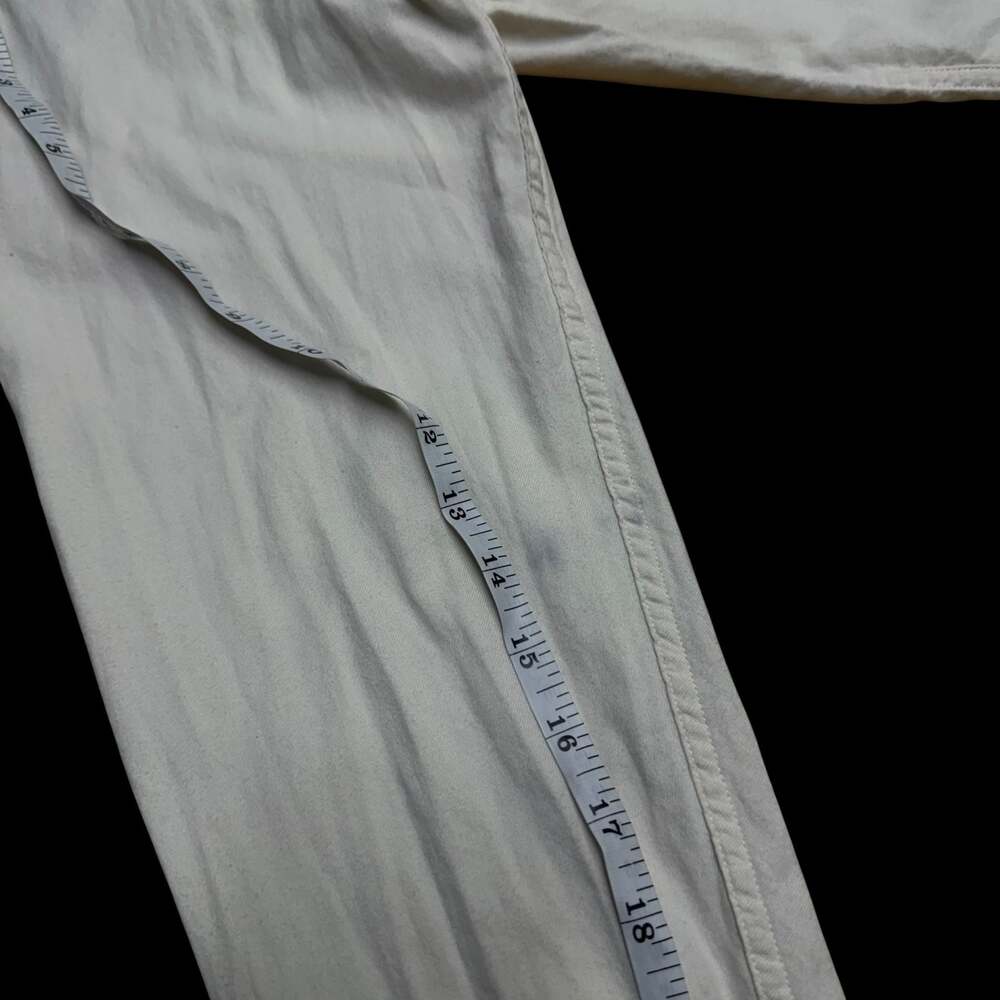 Uniqlo Men's Oxford Long-Sleeve Button-Down Shirt Cream - Picture 8 of 8